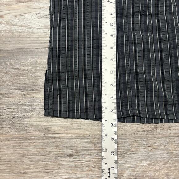 Blackhawk Gray Black Mens Medium Button Up Long Sleeve Stripes Techwear Shirt - Picture 5 of 8